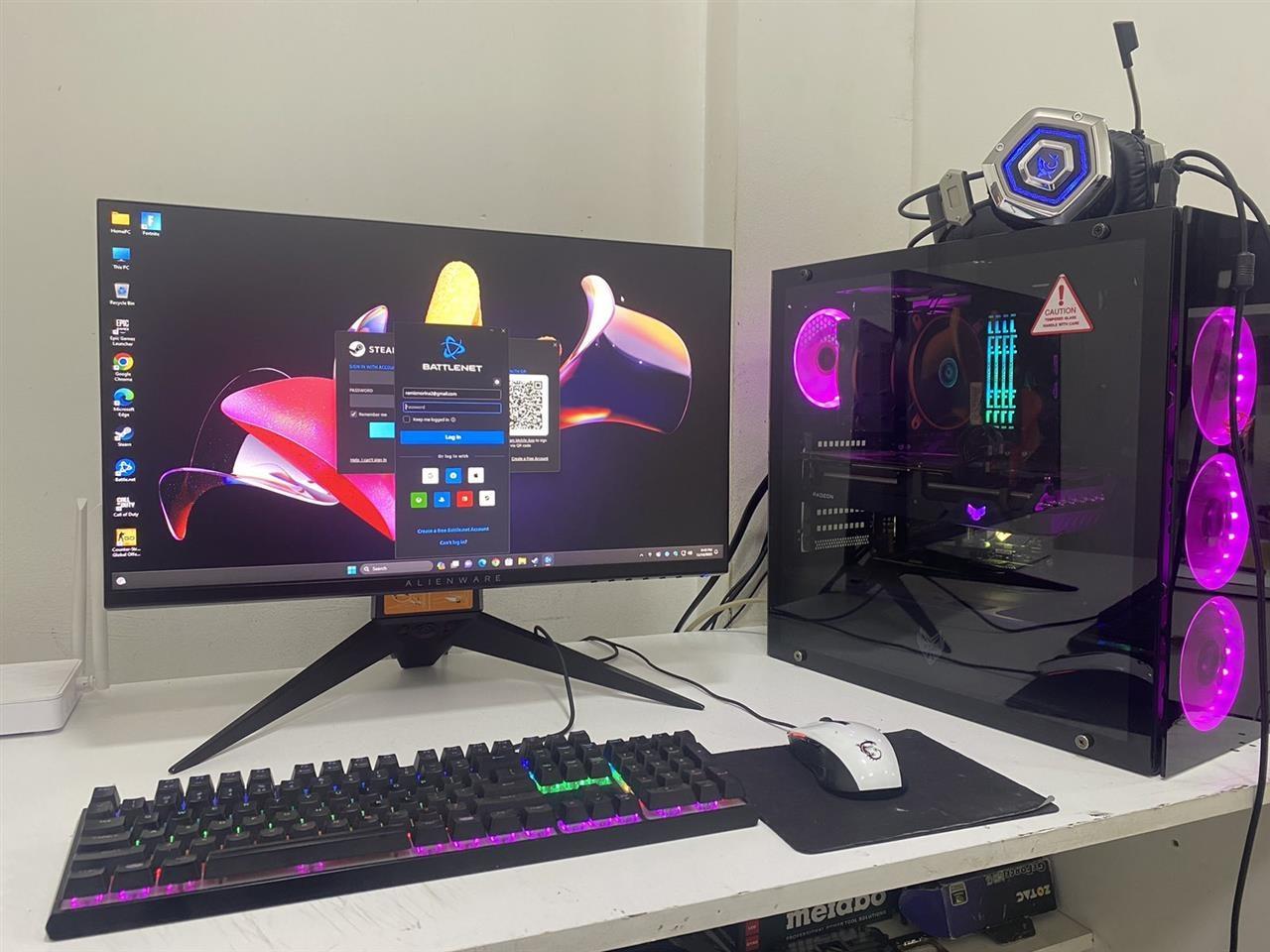 Super Gaming Pc Ryzen5 XT6800 32gb Alienware 240hz Pej