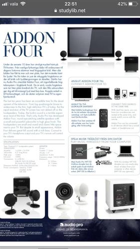 Audio Pro Addon Thre 2.1 System
