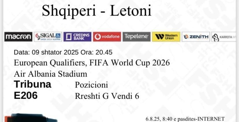 Bileta-Shqiperi---Letoni-tribuna-E206-qender