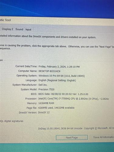 Dell Precision 7520 