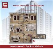 BANESA 140m2 kati 4 te CIMA TOWER rruga CEN DUGOLLI