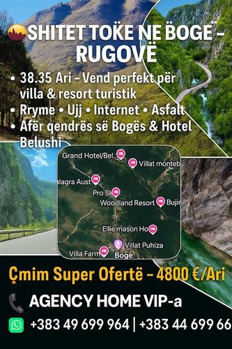 HOME VIP SHETË 38 ari TOKË BOGË-RUGOVË 4800€ari