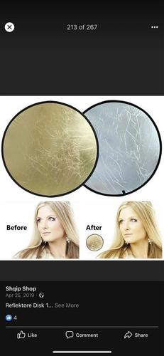 Reflektore disk gold/silver